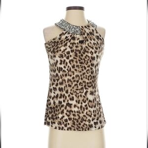 INC International Concepts Animal Print Halter Top